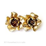 Trifari　 トリファリ フラワーイヤリング