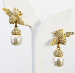 蜂バロックパール イヤリング