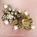 DeMario NY　イヤリング バロックパール 花