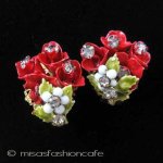 Robert イヤリング 　フラワーブーケ