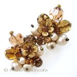 DeMario NY イヤリング お花 バロックパール　