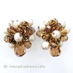 DeMario NY イヤリング お花・バロックパール