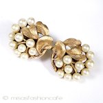 Ｔｒｉｆａｒｉ　トリファリ パール金葉　イヤリング