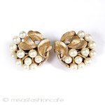 Ｔｒｉｆａｒｉ　トリファリ パール金葉　イヤリング