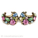 Hollycraft　イヤリング パステル・ラインストーン