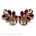 Trifari　 トリファリ ルビーRSイヤリング