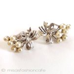 Trifari　 トリファリ りぼん＆花束イヤリング