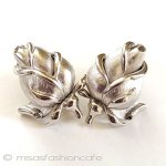 Trifari　 トリファリ バラのつぼみイヤリング