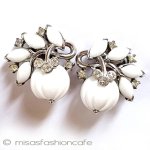 Ｔｒｉｆａｒｉ　 トリファリ ミルクガラス　 イヤリング