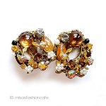 Robert　イヤリング パールの花＆ガラス