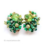 ヴィンテージアクセサリー お花ブーケイヤリング ヴィンテージアクセサリー お花ブーケイヤリング