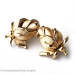 Trifari トリファリ 薔薇の蕾イヤリング Trifari トリファリ 薔薇の蕾イヤリング