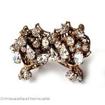 ヴィンテージイヤリング Robertクリスタルの花