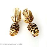 アンティークジュエリー 松ぼっくりイヤリング アンティークジュエリー 松ぼっくりイヤリング