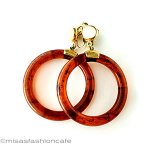 Trifari トリファリ べっ甲フープイヤリング Trifari トリファリ べっ甲フープイヤリング