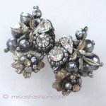 Robert刻印イヤリング バロックパール・フラワー