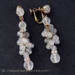 サテンガラス・イヤリング