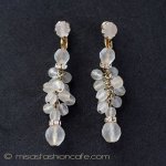 サテンガラス・イヤリング