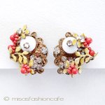 Ｒｏｂｅｒｔ　ロバート　 コーラル花イヤリング