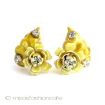 Robert刻印イヤリング RSエナメルフラワー