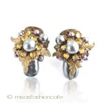 De Mario NY イヤリング バロックパールの花