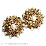 ミリアムハスケル フローラルイヤリング