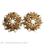 ミリアムハスケル フローラルイヤリング