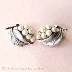 Trifari　 トリファリ パール　イヤリング