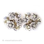 ヴィンテージイヤリング エナメルRSのお花ブーケ