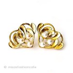 ヤドリギ　パール ハート　ピアス