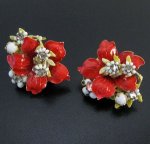 Robertイヤリング エナメルフラワー