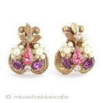 Ｒｏｂｅｒｔ　イヤリング 小花パール・ビジュー