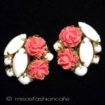 レトロお花イヤリング