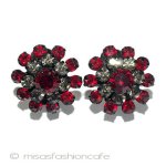 Austria　オーストリア 　クリスタル花イヤリング