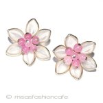 大振りお花イヤリング