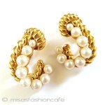 Trifari　 トリファリ パール　イヤリング