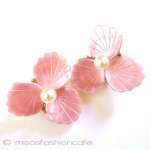 シェル花　イヤリング