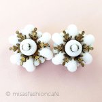 ミリアムハスケル刻印 ミルクガラスのお花