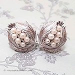 Trifari　 トリファリ アザミの花イヤリング