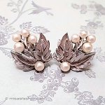 Trifari　 トリファリ パールの実イヤリング