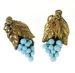 チェコ製　葡萄イヤリング