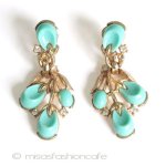 Ｔｒｉｆａｒｉ　トリファリ ターコイズ　イヤリング