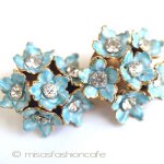 ＳＡＮＤＯＲ　イヤリング ブルーのお花ブーケ