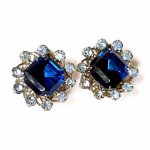 ヴィンテージアクセサリー ブルー　イヤリング