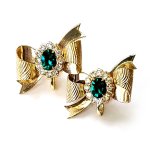 ヴィンテージイヤリング Coroビジューリボン