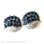 ヴィンテージイヤリング トリファリ　紫陽花の花