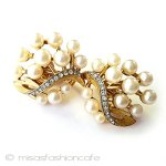 ヴィンテージイヤリング トリファリ　パールブーケ