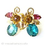 ヴィンテージアクセサリー CORO　お花イヤリング