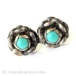 アンティークジュエリー 銀製　お花イヤリング