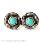 アンティークジュエリー 銀製　お花イヤリング